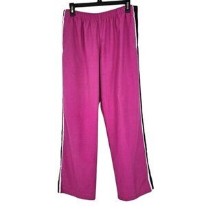 Vintage Nike Hot Pink Track Pants Youth L Pull On Side Stripe 90s Y2K Barbiecore